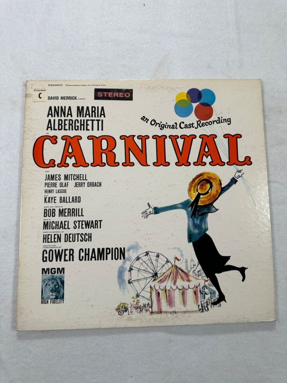 Anna Maria Alberghetti Carnival! MGM Records Stereo LP 1961 Broadway Cast